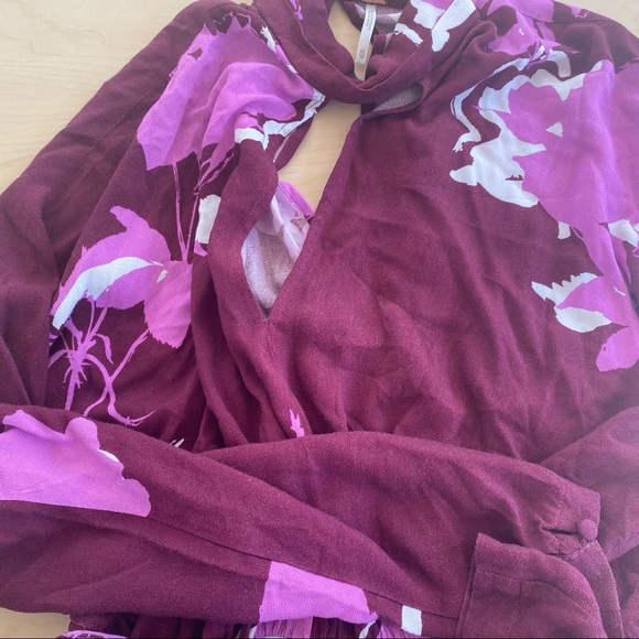 Free People Say You Love Me Top in Plum - Picture 6 of 8